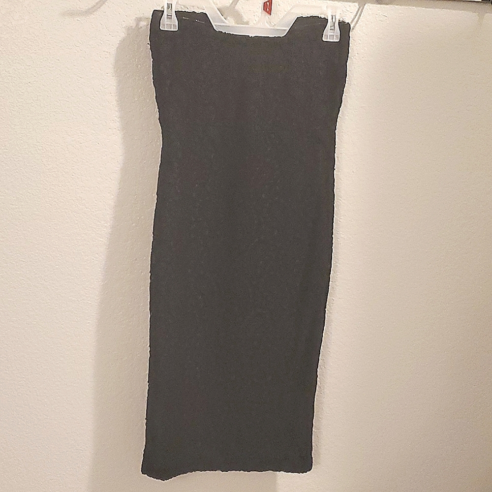 Black strapless dress by Hot Gal